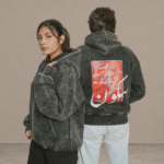 Acid Wash Black Hoodie