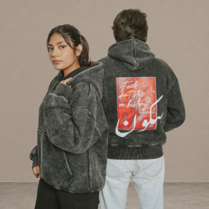 Acid Wash Black Hoodie